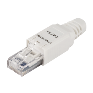 RJ-45 8P8C field terminated plug, unshielded, category 5E